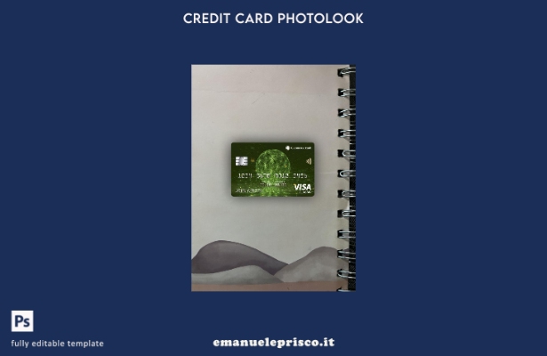 modello frontale photolook per carta classica visto bancario USA Commerce in sti